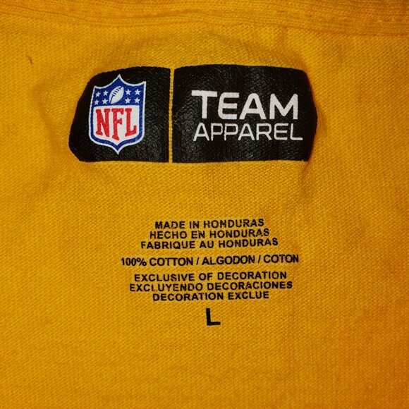 NFL Team Apparel Pittsburgh Steelers Short Sleeve TShirt Logo Graphic Gold Large - Picture 4 of 5